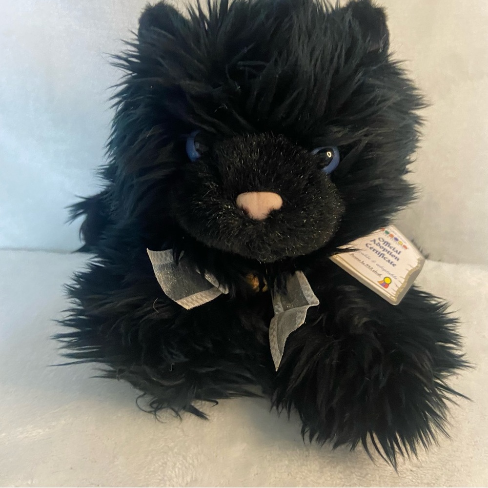 Aurora Flopsies Inky The Black Cat Plush Animal NWT
Long hair black cat blue eye